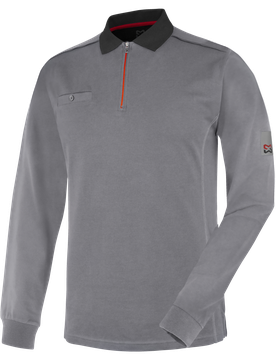 Polo de travail à manches longues Stretch X gris Gris clair 4XL