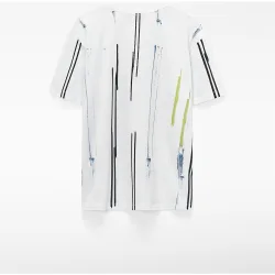 Camiseta de manga corta de hombre relaxed fit estampada en algodón