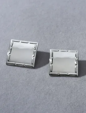 Minimalism 925 Silver Pin Square Cushion Ear Stud Normcore AU750 White Gold Tetragonum Geometric Earring Wholesale Women Jewelry - Aliexpress - FashionsVida