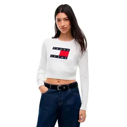 Maglione Sparkle Flag Off White S