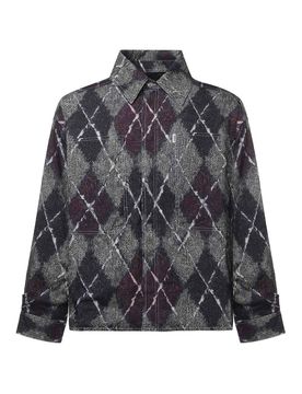 Camicia in flanella con motivo a rombi