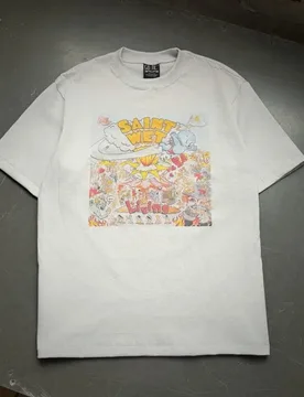 SAINT Retro Cartoon Print Summer Men's & Women's Loose-fit Cotton Premium Short-sleeved T-shirt - Aliexpress - FashionsVida