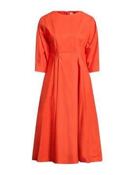 Midi-Kleid Damen Orange 36,38 Damen