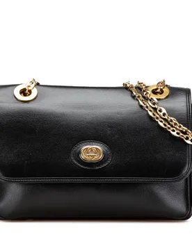 Small Leather Marina Chain Shoulder Bag - Gucci - FashionsVida