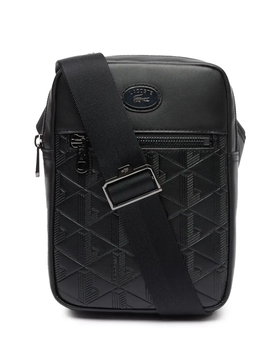 Vertical Monogram Print Leather Bag Black Stück Herren