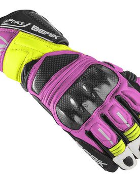 Guanti Moto In Pelle Racing 2.0 195102 Nero Rosa Giall taglia 2X