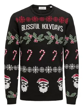 ONSXMAS REG 5 ALLOVER CREW KNIT male