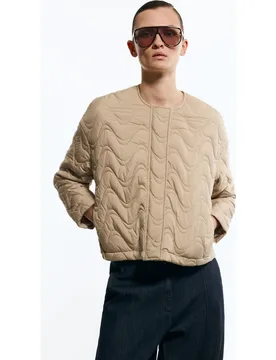 Chaquetón corto liso de mujer - Woman Limited El Corte Inglés - FashionsVida
