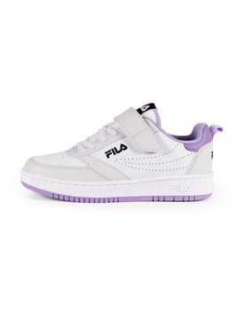 Sneakers Bianche Con Suola Lilla Rega Velcro 32