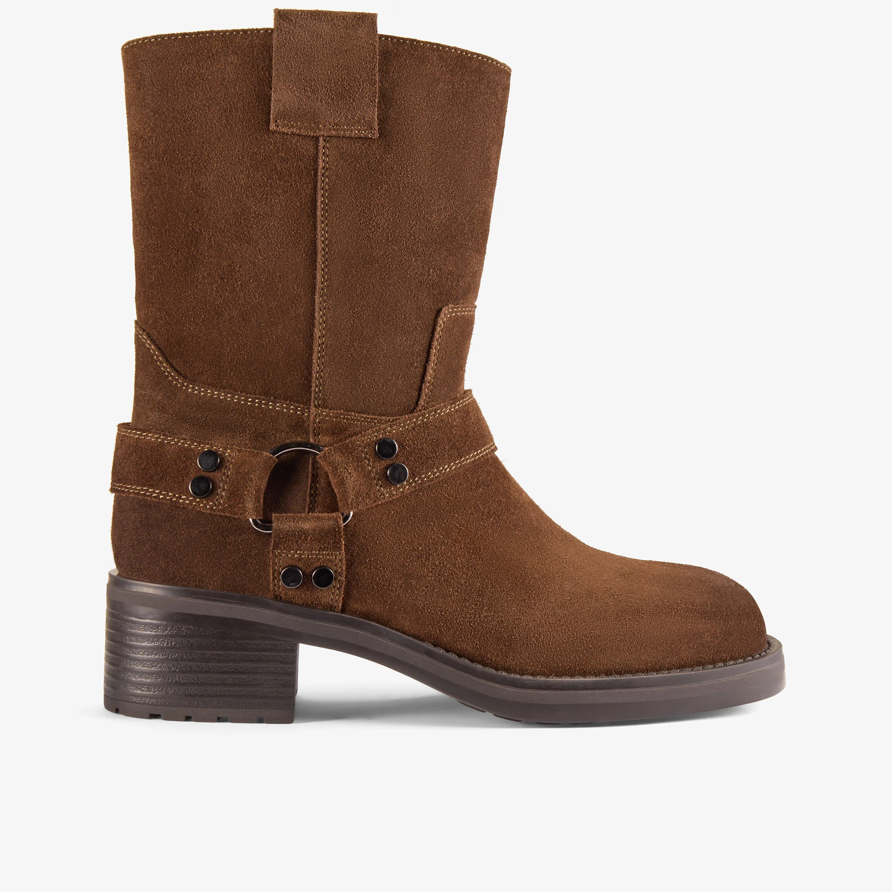 Womens Chai Bliss Dark Tan Suede Boots - Brown - Size Uk 6 - Clarks - FashionsVida