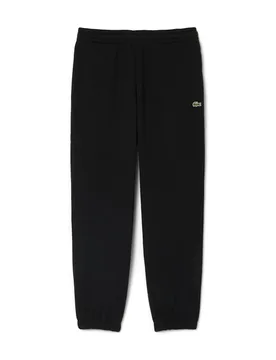 Cuffed Brushed Fleece Joggers Black male - Lacoste - FashionsVida