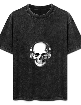SKULL HEADPHONES T-Shirt Urban Style Casual Short Sleeve Top - Aliexpress - FashionsVida