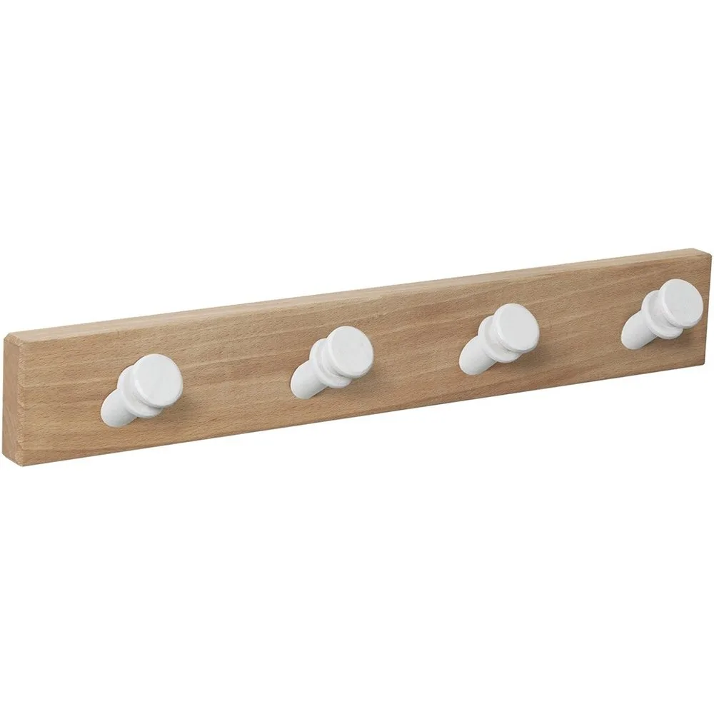 Percha Madera y Madera 4 Colgadores 9401HNBL4 - Nesu - FashionsVida