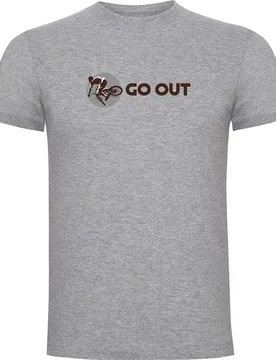 Maglietta A Maniche Corte Go Out Heather Grey - Kruskis - FashionsVida