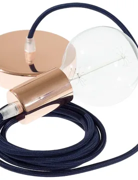Cables Suspension Luminaire Rm20 1 M Diy Dark Blue / Copper One Size - Creative - FashionsVida