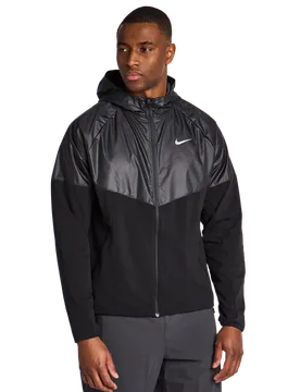 Miler Men Track Tops - Black - Size L - Poly Woven - Black - Size: Large - Nike - FashionsVida