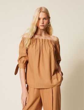 Twinset Blouse à rayures lurex