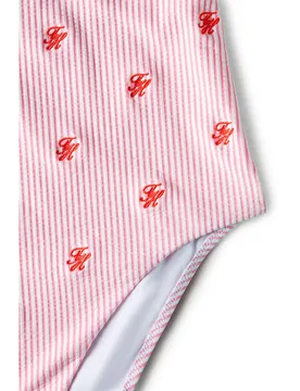 Maillot De Bain Uw0uw06540 Halter Rose Petal / White M - Tommy hilfiger - FashionsVida