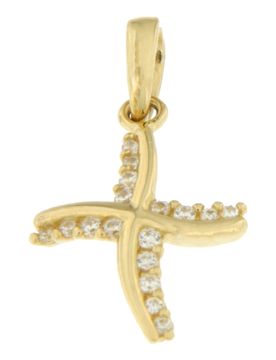 Ciondolo Croce Donna Oro Giallo GL100397
