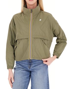 Giacca con zip VERDE OLIVA XS
