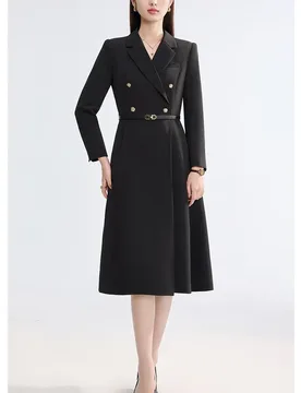 Allingentle Women's Skirt Suit 1 Piece Double-Breasted Blazer Elegant Skirt Suit with Belt for Office Work Outfits Customize - Aliexpress - FashionsVida