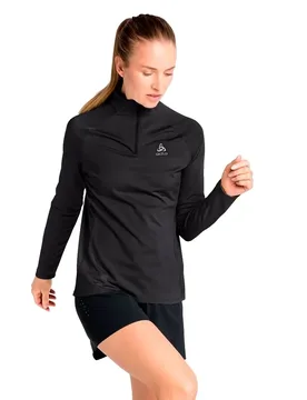 Essential Ceramiwarm Half Zip Sweatshirt Black M Women - Odlo - FashionsVida