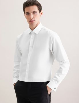 Slim Business Hemd Uni Weiß 40