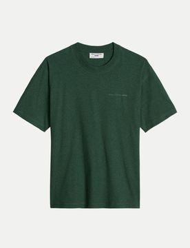 Marc O' Polo T-Shirt, SSL, Melange, Print, Relax Grün L