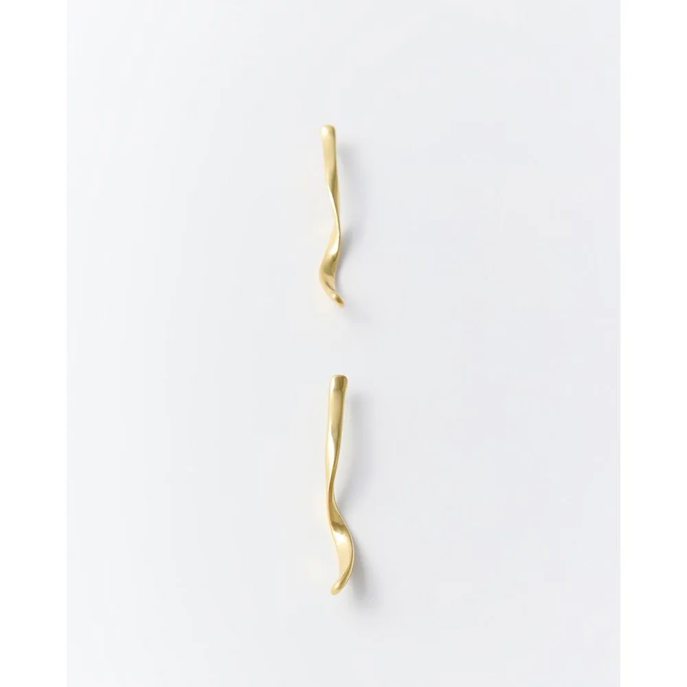 Pendientes cinta baño de oro - Sfera - FashionsVida