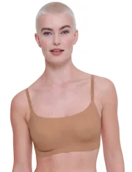 Womens Zero Feel Ultra Bra - Beige Polyamide - Size Large