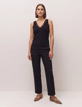 Pantalón de vestir de mujer con bolsillos laterales - System Action - FashionsVida
