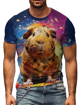 Novel Loose Tie-Dye Craft Men's 3D Printed Short Sleeve T-Shirt - Smooth Holiday Gift - Aliexpress - FashionsVida