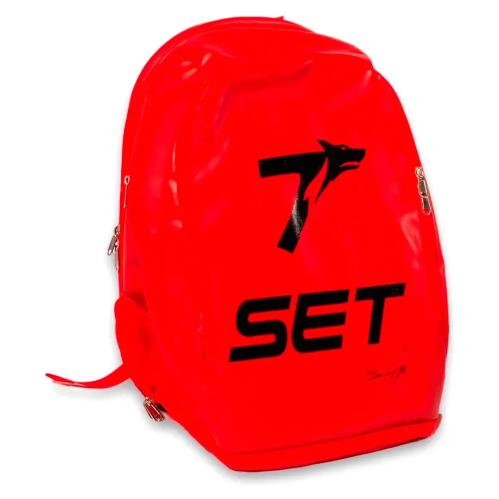 Sanyo Leather Backpack Red One Size - SET - FashionsVida