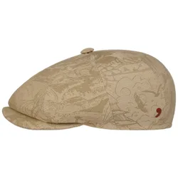 Nevano Cotton Flat Cap by Alfonso DEste - beige - Size: S (54-55 cm)