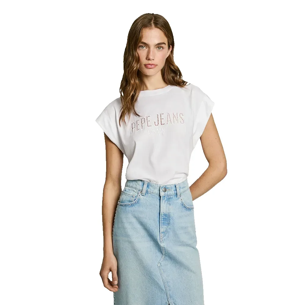 Maglietta A Maniche Corte Vivith White XS - Pepe jeans - FashionsVida