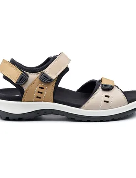 Women's Wide 'Walk II' Sandals in Camel Size: 6 - Camel - Size: 6 - Hotter - FashionsVida