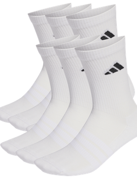 Crew 6 Pack Unisex Socken - Weiß - Größe 40-42 White 40-42