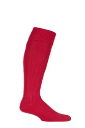 Pair Red of London Mohair Knee High Socks With Extra Cushioning and Ribbed Top Unisex 11-13 Unisex - - Red - Size: 11-13 Unisex