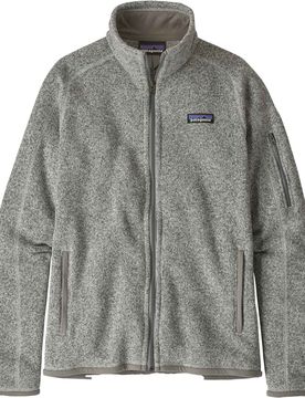Warmes Fleece W's Better Sweater Jkt Birch White für Damen Größe XS Grau