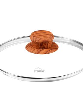 STONELINE Back to Nature Glasdeckel 28 cm Holzoptik