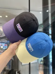 Quick-drying cap men's and women's spring waterproof baseball cap contrasting color big head circumference sunshade cap