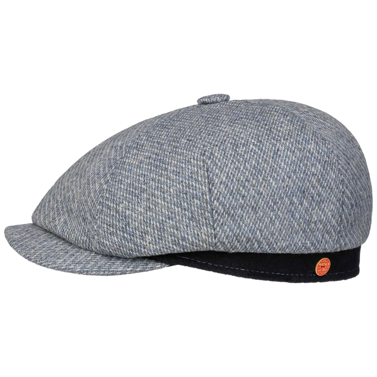 Seven Contrast Edge Flat Cap by - blue - Size: 56 cm - Mayser - FashionsVida