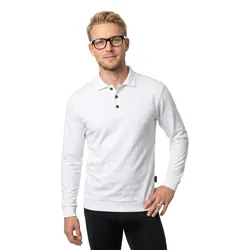 Polo à Manches Longues Crossover 00785 White 2XL