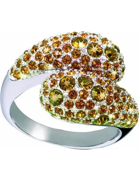 Womens Gr33-04 Ladies Ring Silver Sterling - Size R - Glamour - FashionsVida