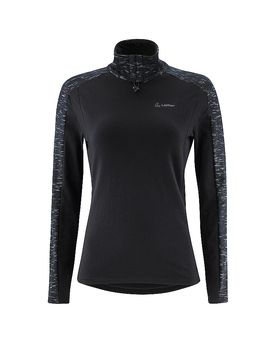 Löffler Sous-pull de ski de fond à col roulé Starlit Transtexs noir 44