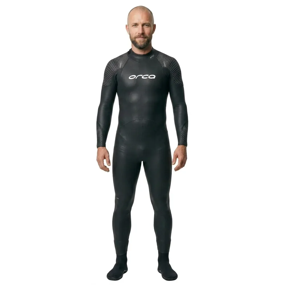 Apex Flow Long Sleeve Neoprene Wetsuit Silver Total 4 Men - Orca - FashionsVida