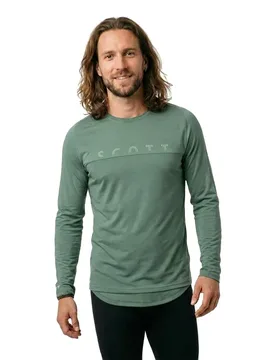 Defined Dri Long Sleeve T-shirt Tranquil Green XL Men - Scott - FashionsVida