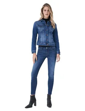 Giacca Di Jeans 12313 Slim Fit Blue XS