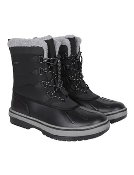 Pinnacle Mens Waterproof Thermal Snow Boots - Black - Mountain Warehouse - FashionsVida
