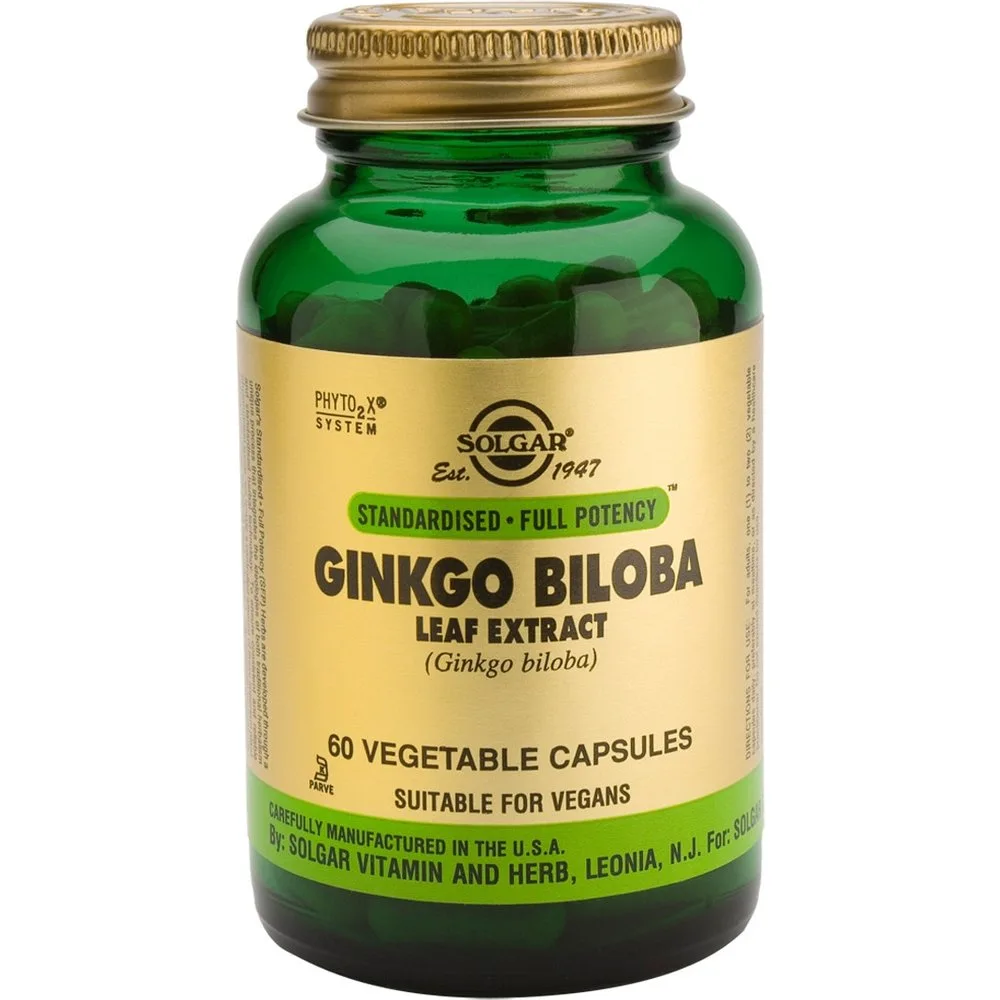 Cápsulas vegetales Gingko Biloba - SOLGAR - FashionsVida